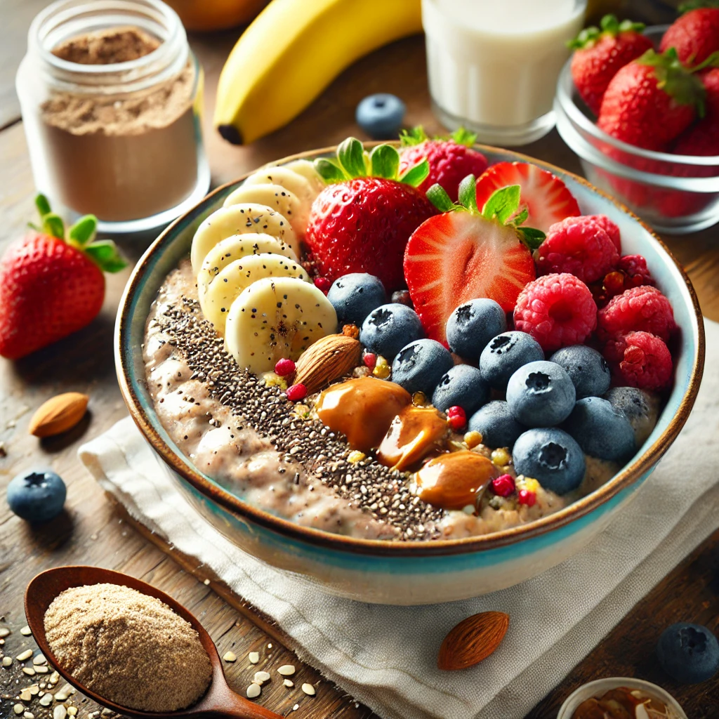 Avena con Proteína y Frutas